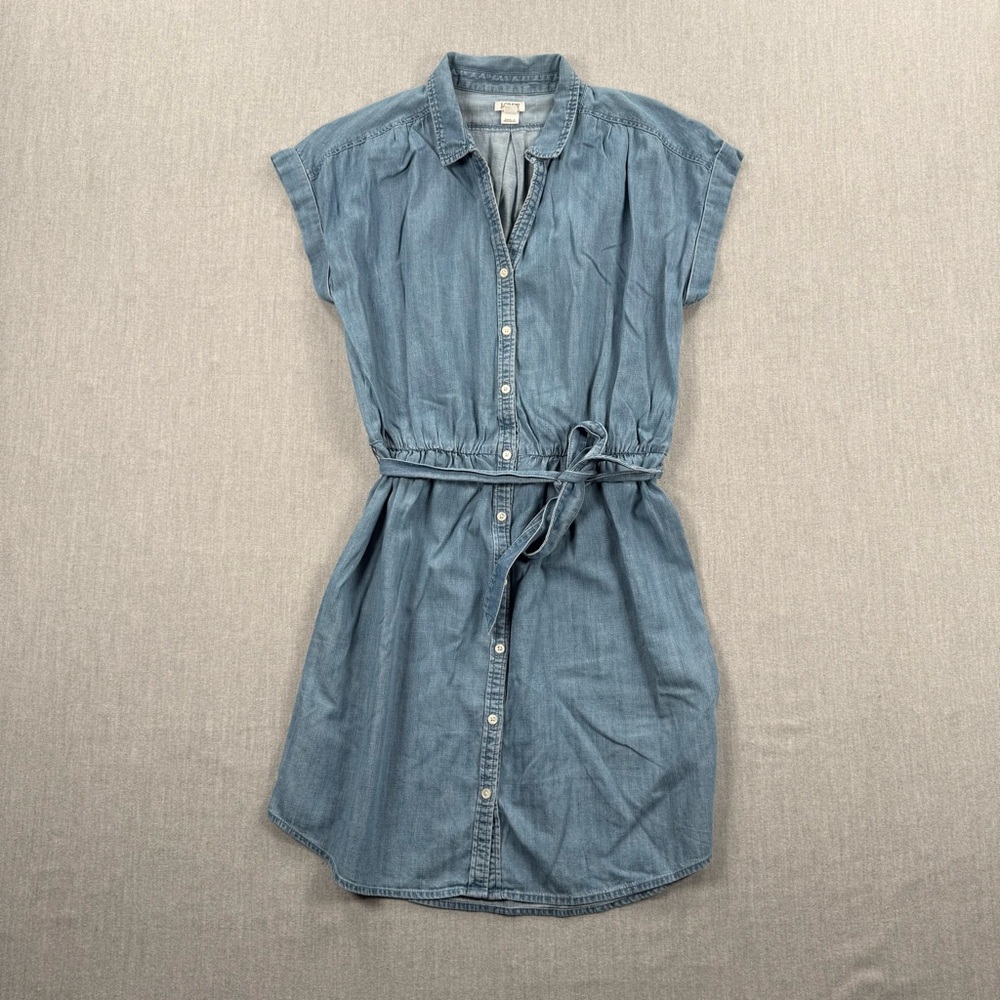 J. Crew Light Denim Shirt Dress in Faded Blue